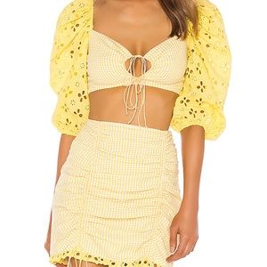 For love and lemons picnic crop top